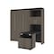 Bestar Orion Full Murphy Bed and Shelving Unit with Fold-Out Desk (89W), Bark Gray & Graphite 116865-000047 - alternate 1